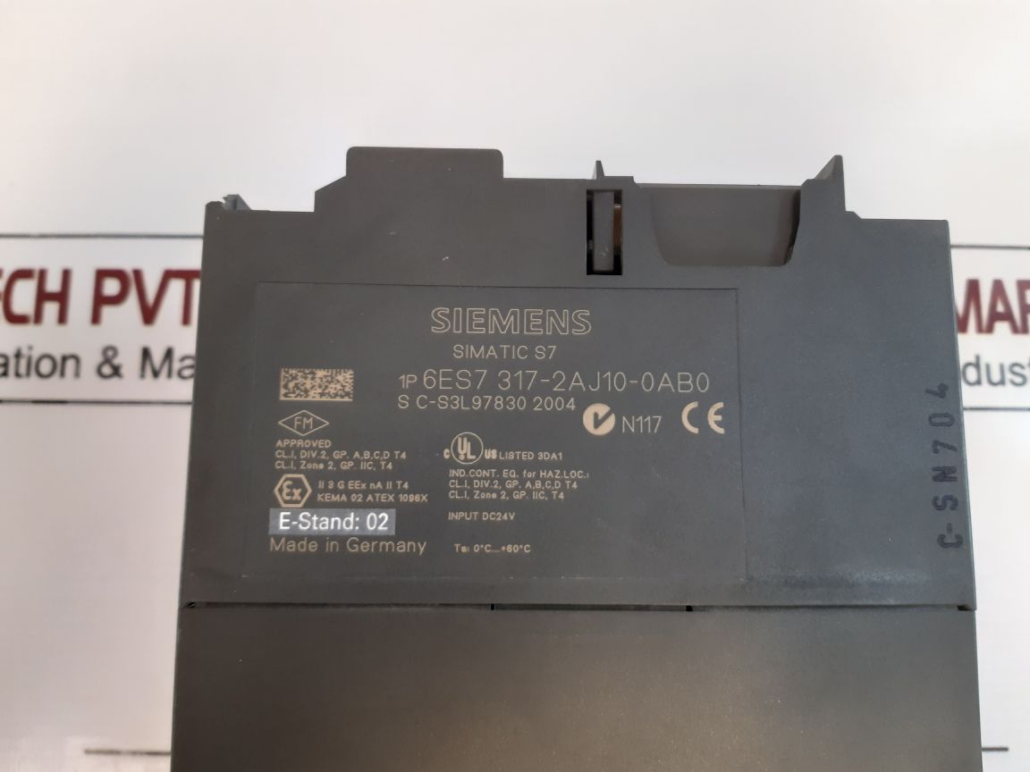 Siemens 6Es7 317-2Aj10-0Ab0 Cpu Module Cpu317-2Dp E-stand: 02