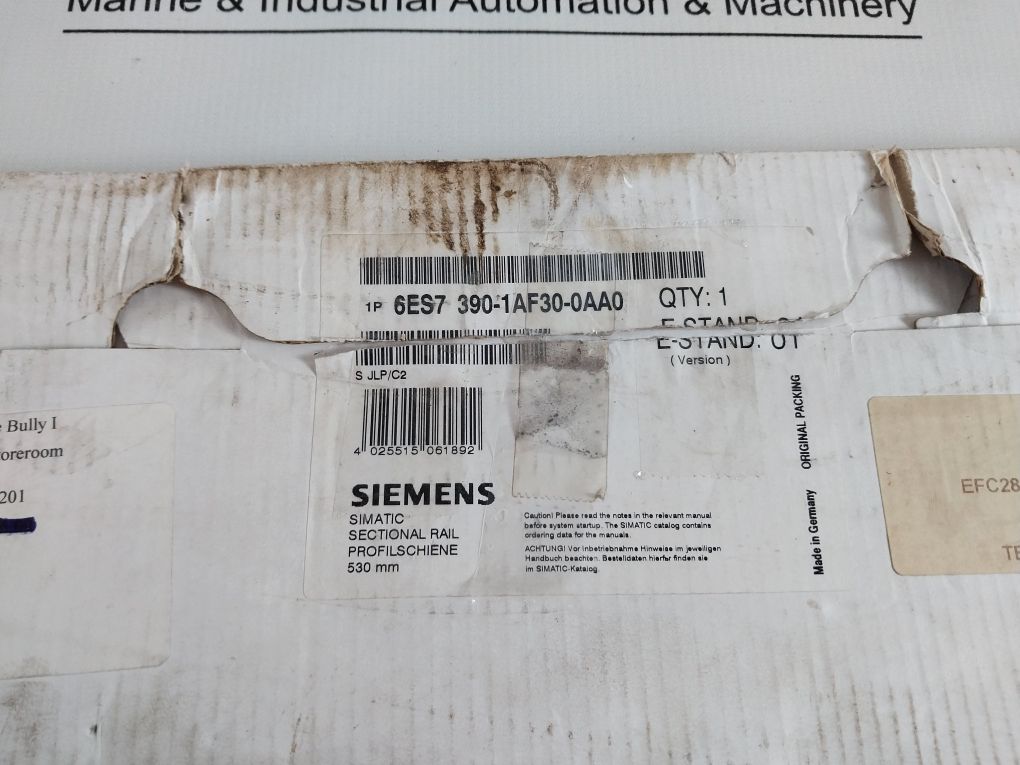 Siemens 6Es7 390-1Af30-0Aa0 Mounting Rail