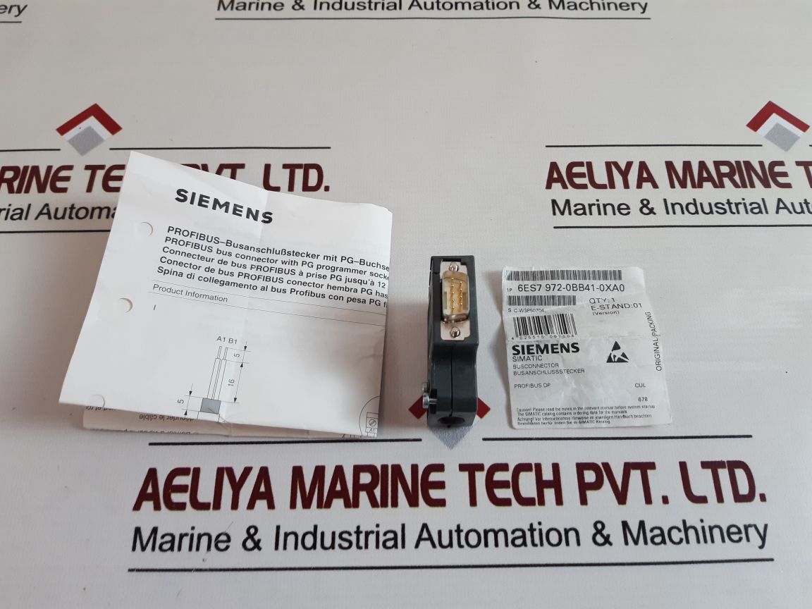 Siemens 6Es7 972-0Bb41-0Xa0 Profibus Dp Bus Connector