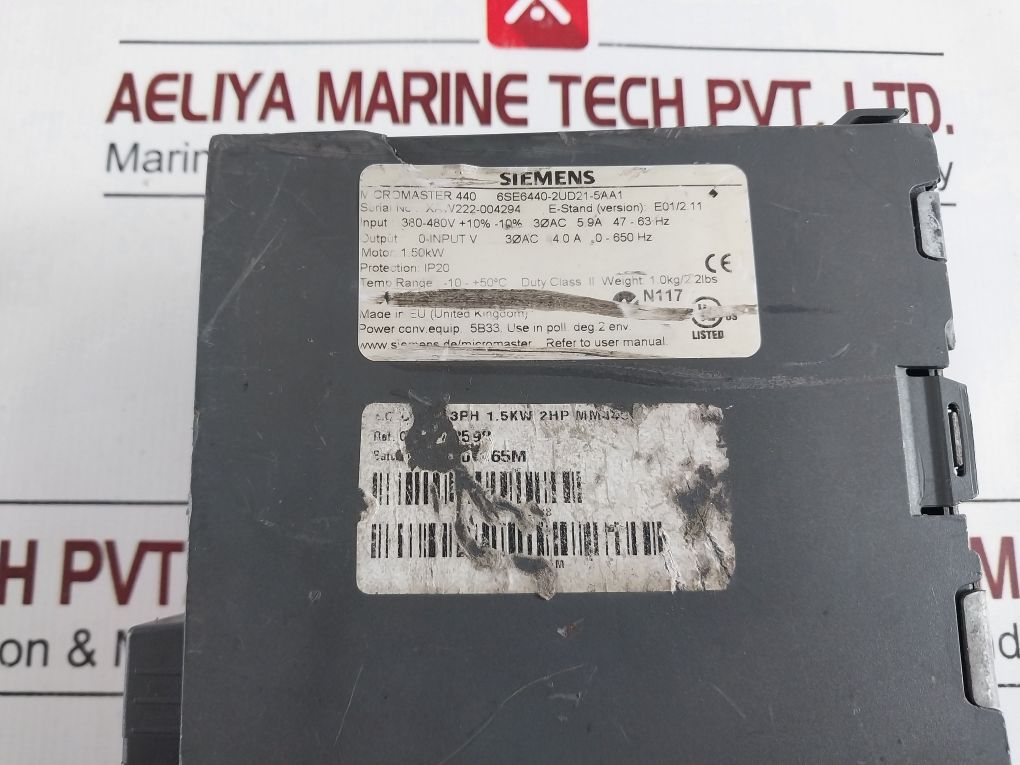 Siemens 6Se6440-2Ud21-5Aa1 Micromaster 440 Inverter