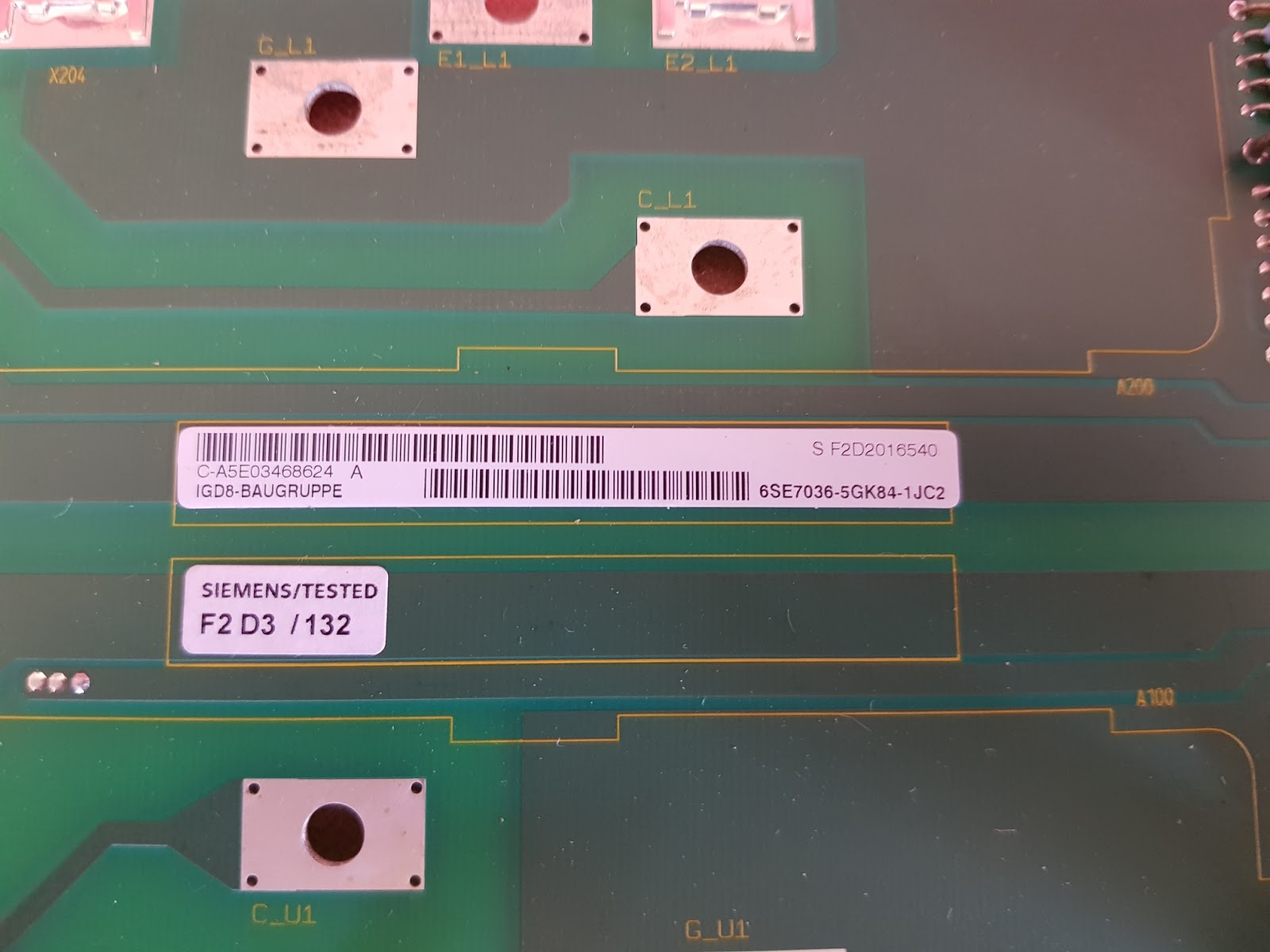 Siemens 6Se7036-5Gk84-1Jc2 Inverter Gate Driver Board