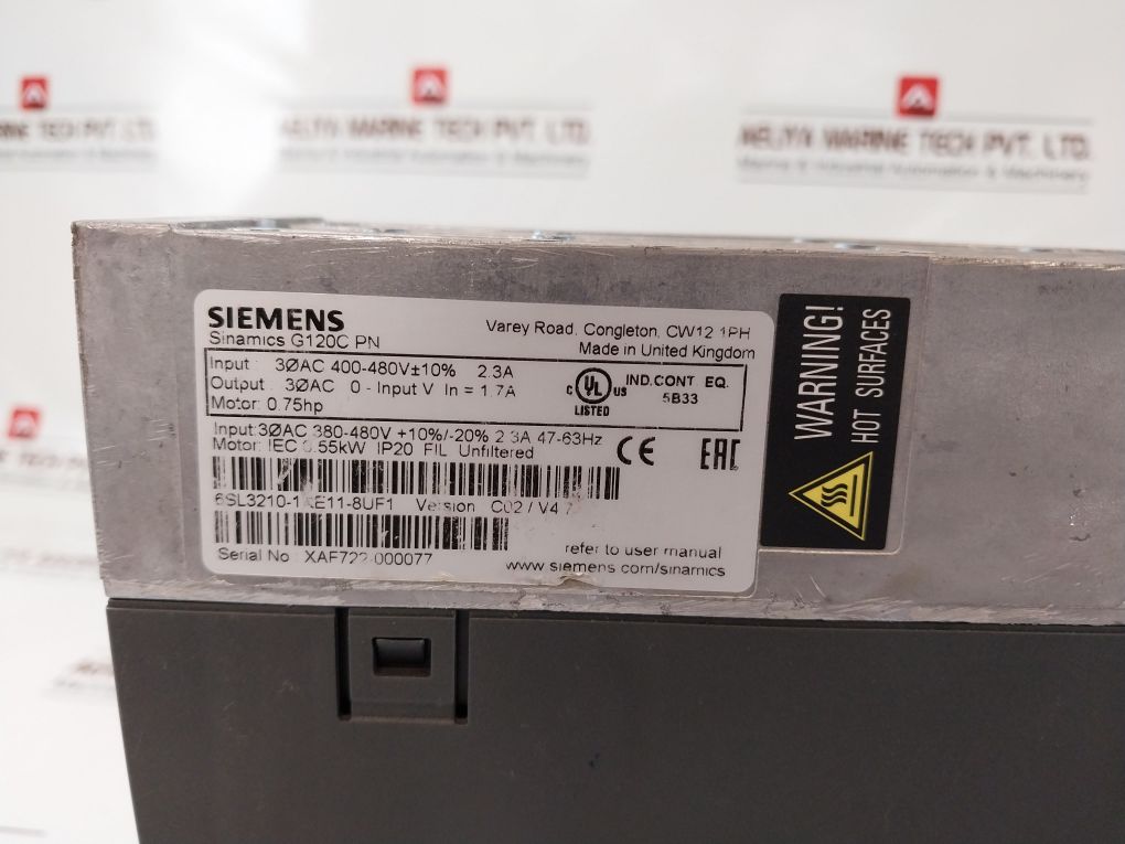 Siemens 6Sl3210-1 Ke11-8Uf1 Sinamics G120C Pn Frequency Converter