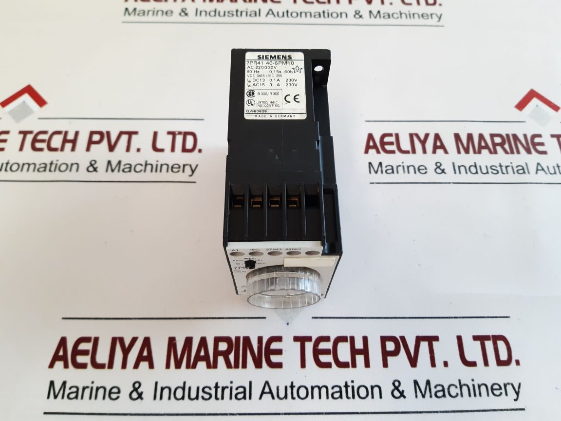 Siemens 7Pr41 40-6Pm10 Time Relay