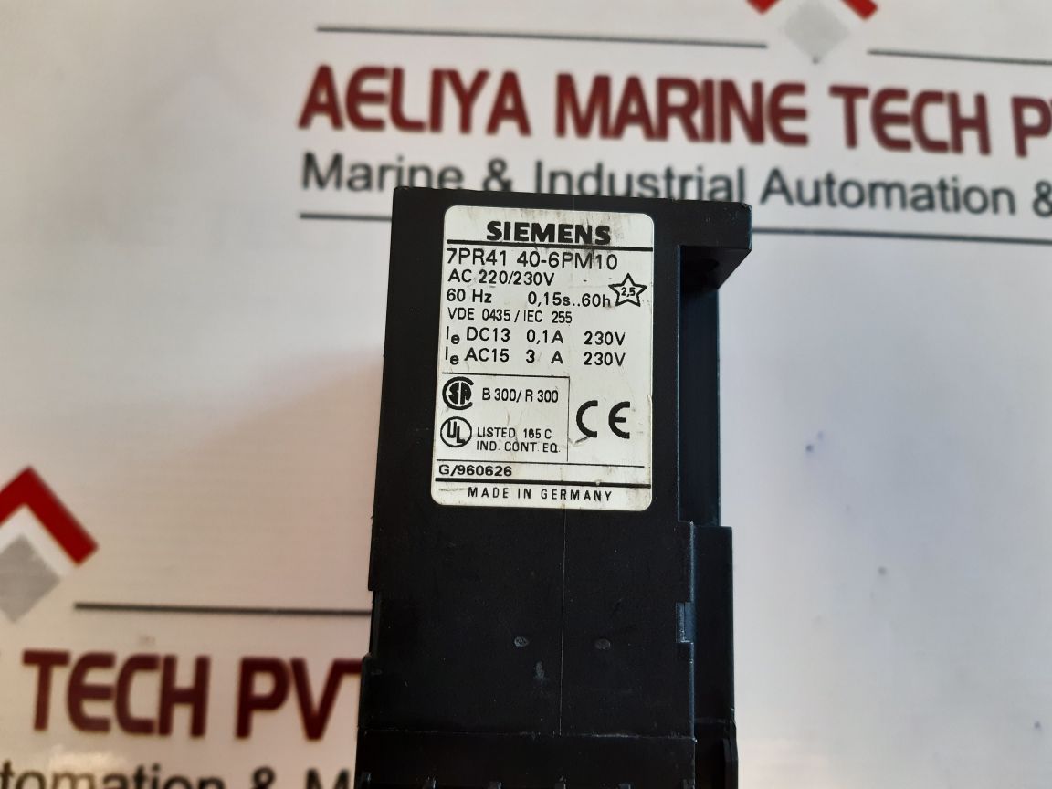 Siemens 7Pr41 40-6Pm10 Time Relay