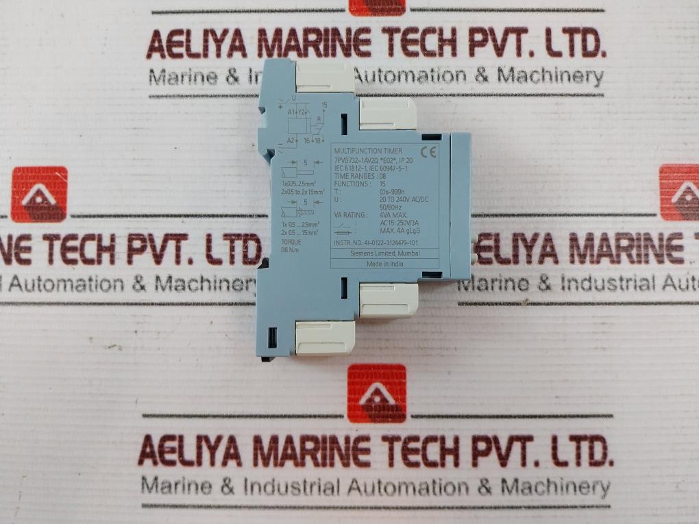 Siemens 7Pv0732-1Av20 Multifunction Timer 0.1S – 999H