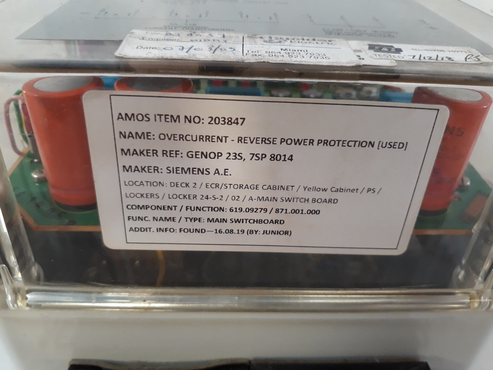 Siemens 7Sp 8014 Genop 23 S Current-reverse Power Protection