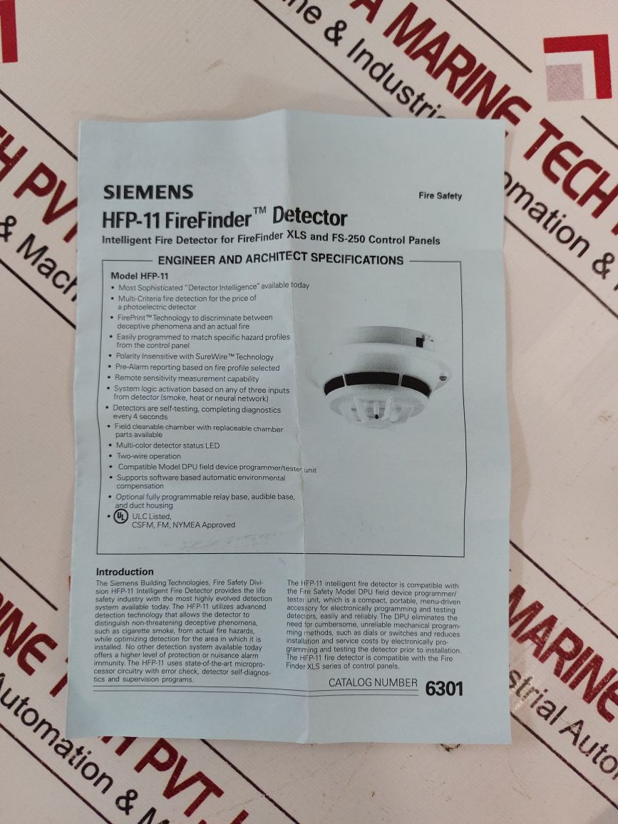 Siemens Hfp-11 Smoke Detector 500-033290