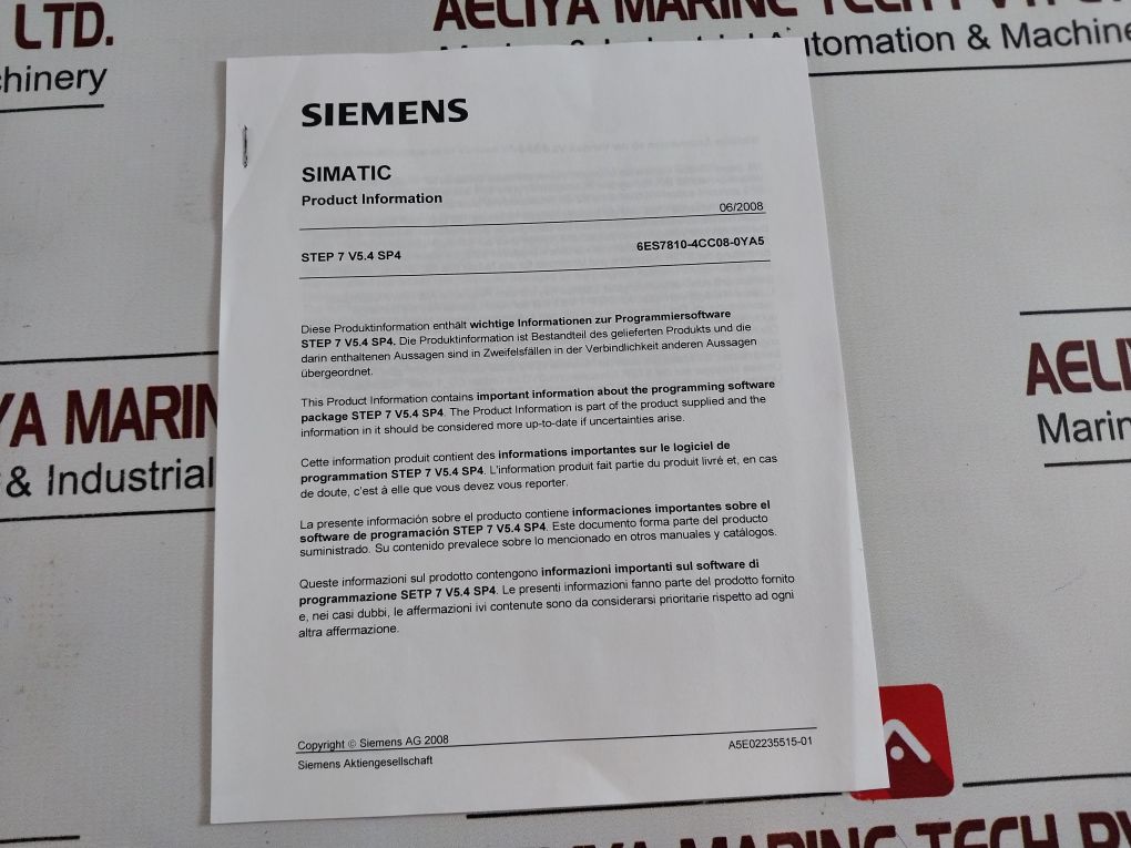 Siemens 6Es7810-4Cc08-0Ya7 Modbus Master