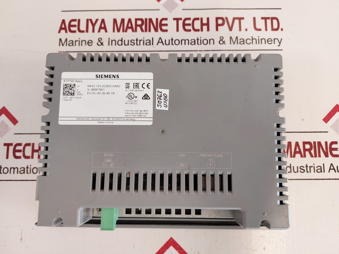 Siemens Simatic Hmi 6Av2 123-2Gb03-0Ax0 Touch Panel +50°C