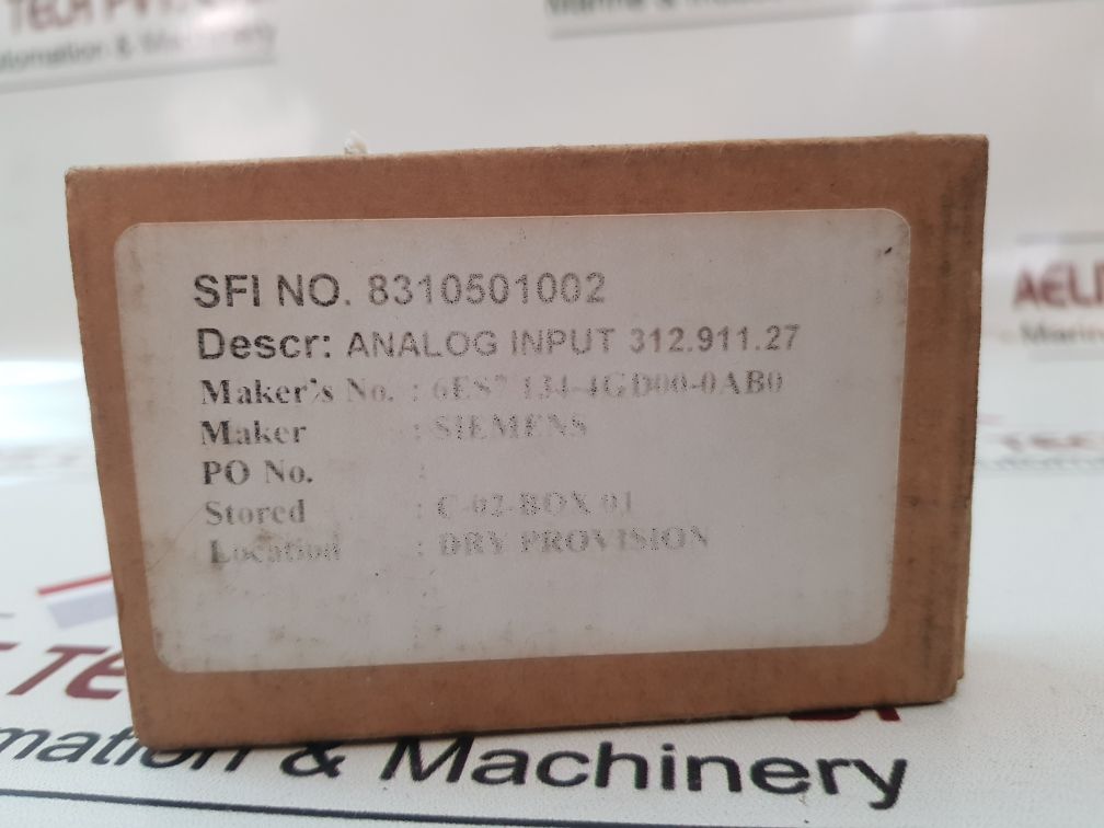 Siemens Simatic S7 6Es7 134-4Gd00-0Ab0 Analog Input Module 312.911.27