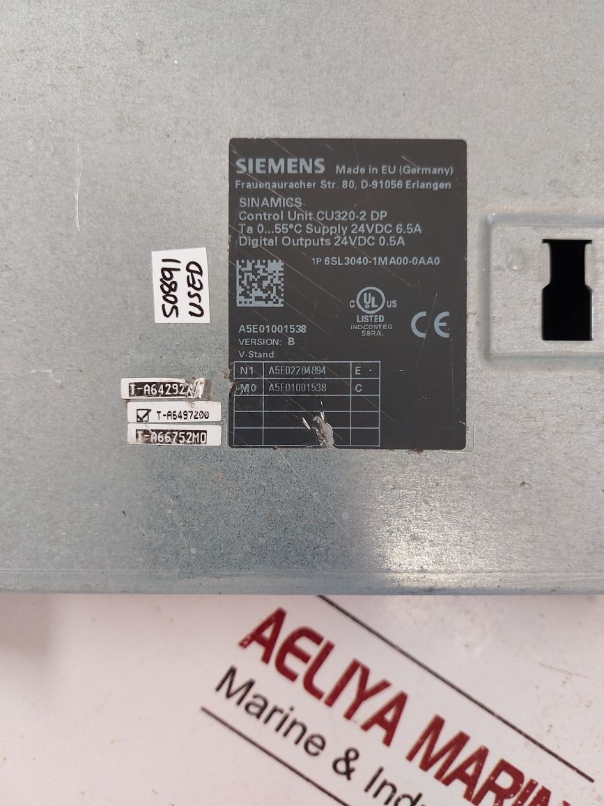 Siemens Sinamics 6Sl3040-1Ma00-0Aa0 Control Unit