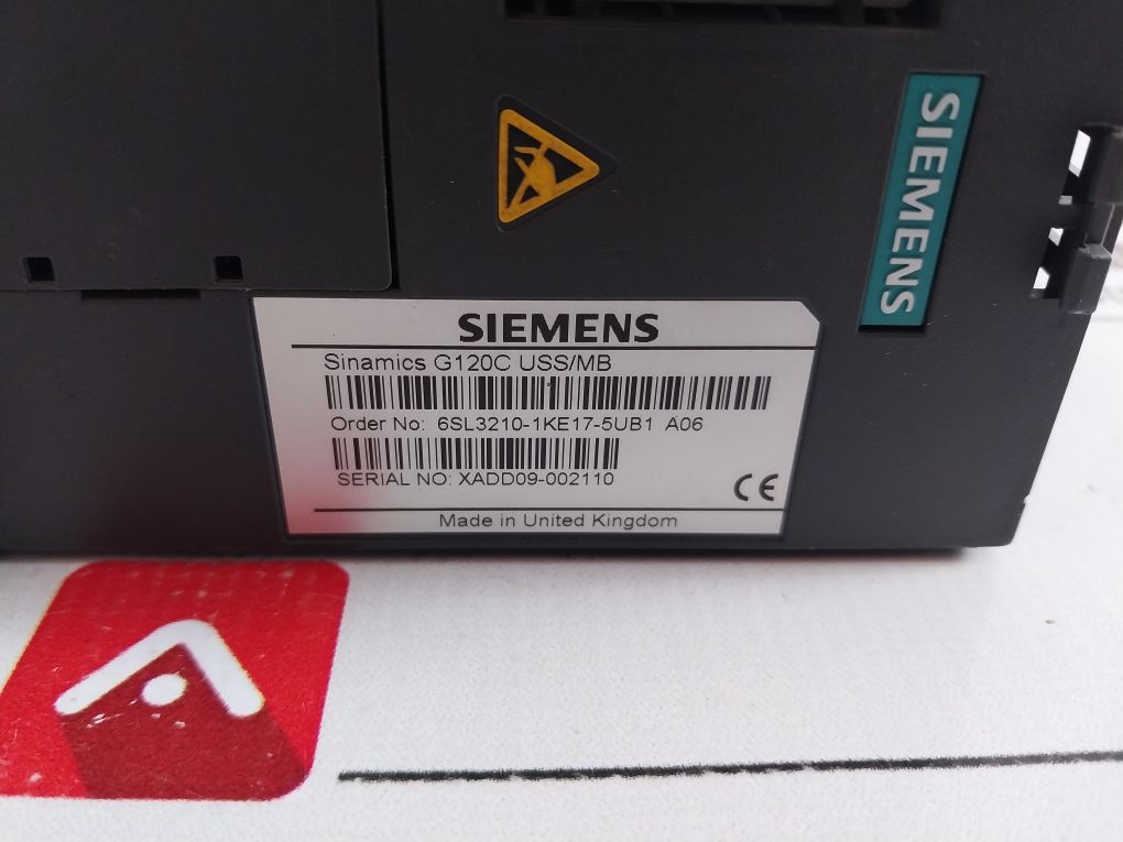 Siemens 6Sl3210-1Ke17-5Ub1 Sinamics G120C Uss/Mb Inverter Drive