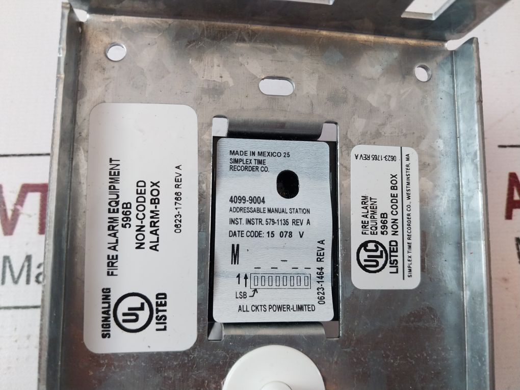 Simplex 4099-9004 Fire Alarm Addressable Manual Station