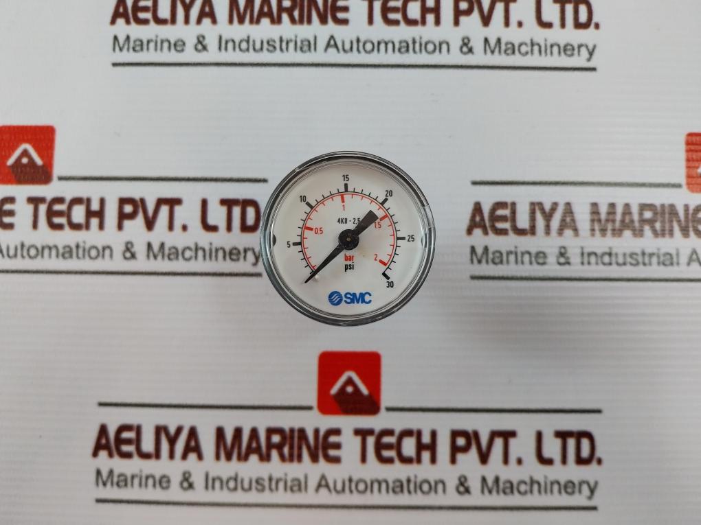 Smc 4K8-2,5 Pressure Gauge 5-30 Psi 6060971