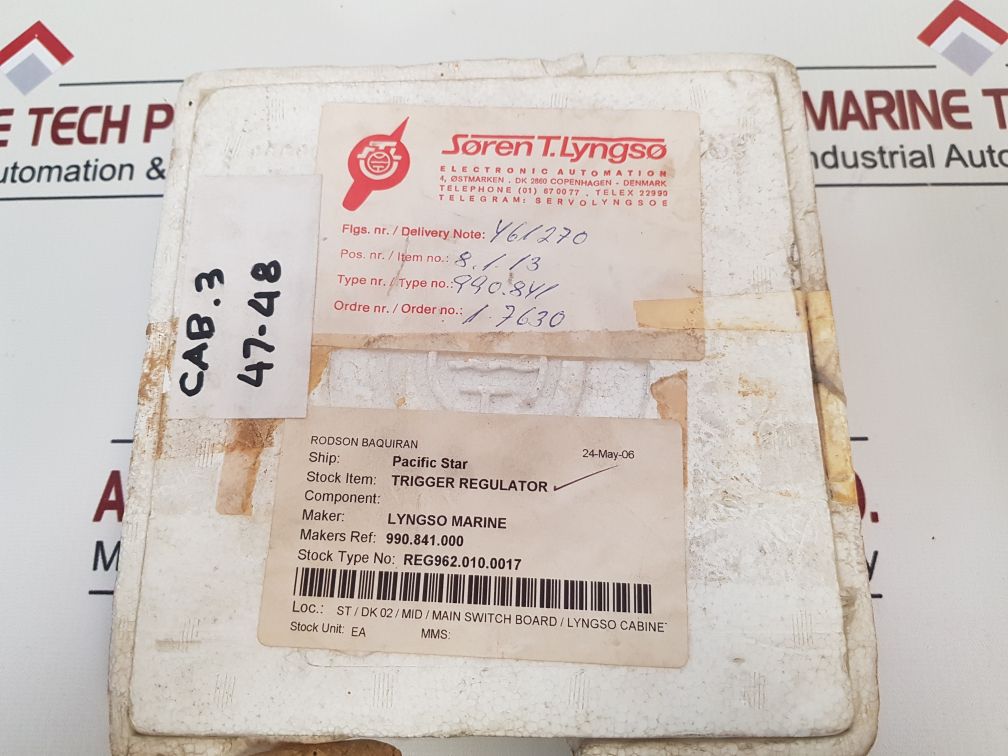 Soren T.Lyngso 990841 Trigger Regulator