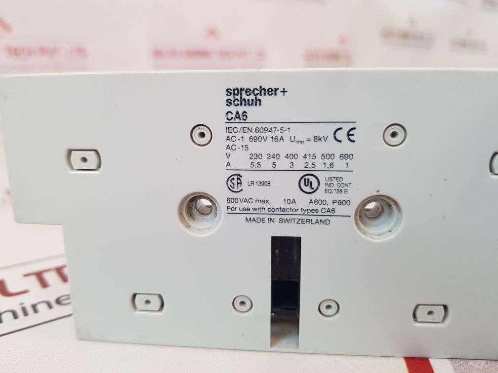 Sprecher+Schuh Ca6-s1-11 Auxilary Contact Block