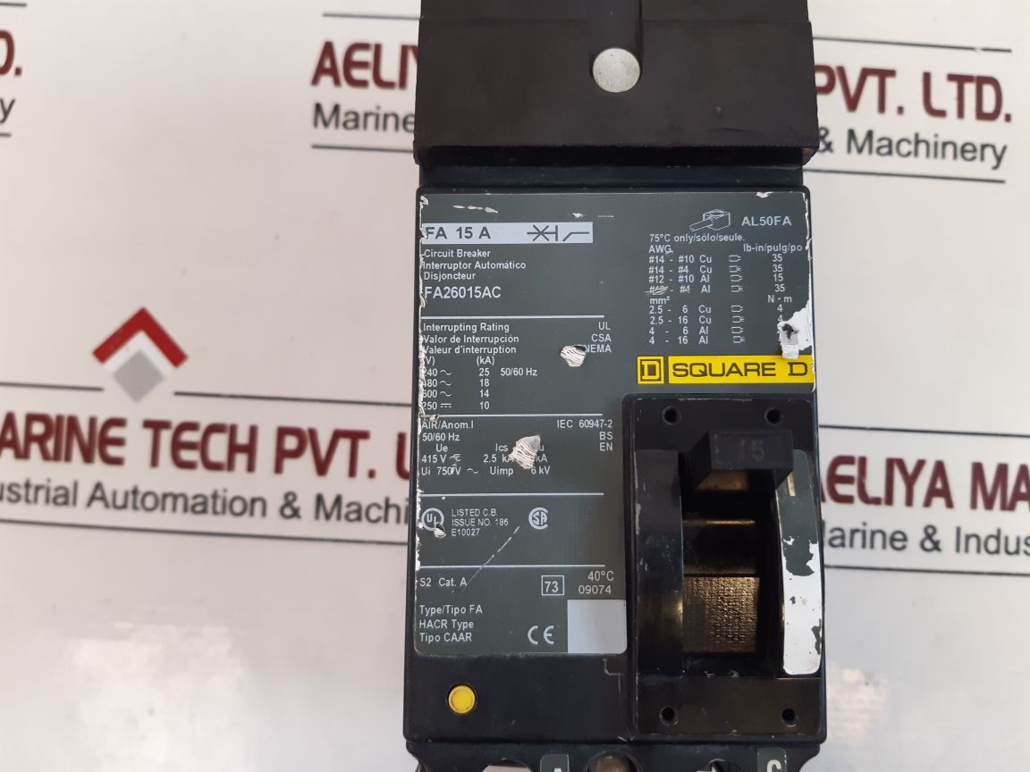 Square D Fa26015Ac Circuit Breaker