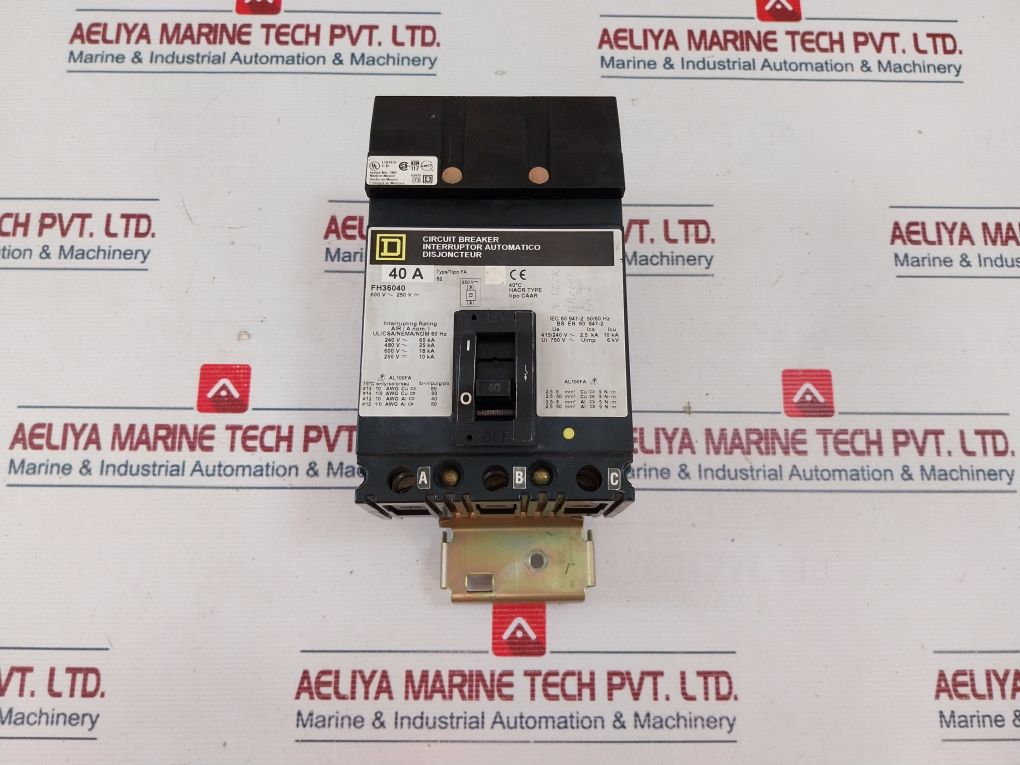 Square D Fh36040 Circuit Breaker 600 V~