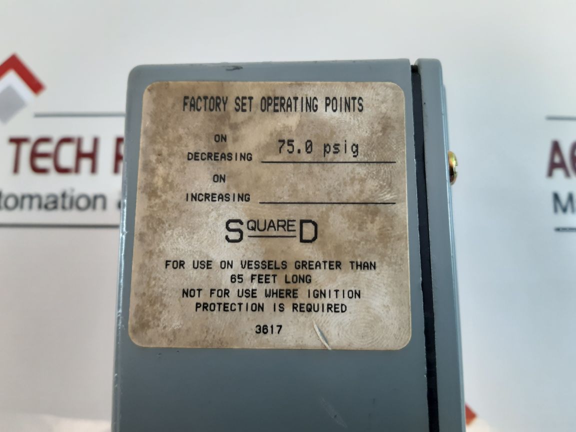 Square d gaw-5 pressure switch