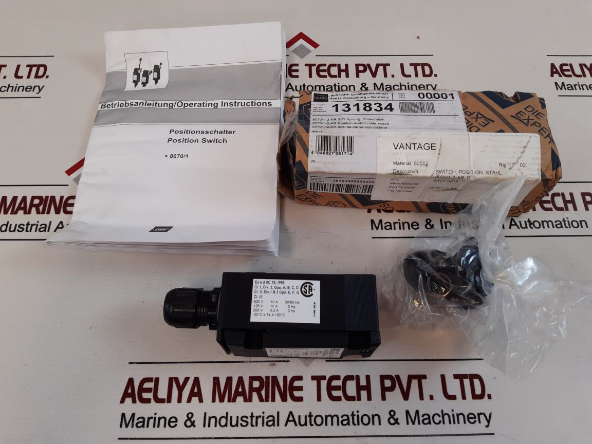 Stahl 8070/1-2-ar Position/Limit Switch 500V 10A 50/60Hz