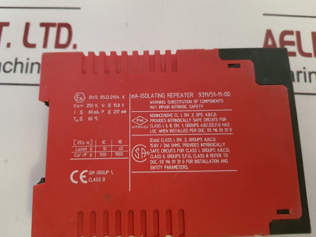 Stahl 9311/51-11-00 Ma-isolating Repeater 250V