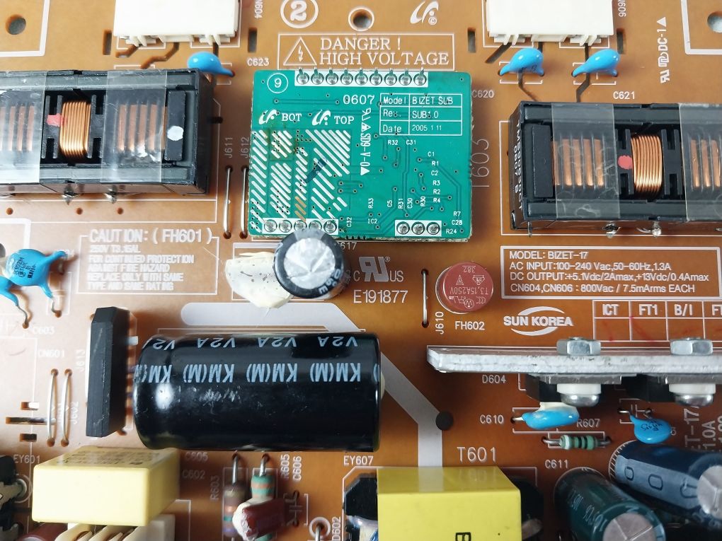 Sun Korea Bn44-00123A Power Board Bizet-17A Rev: 1.0A