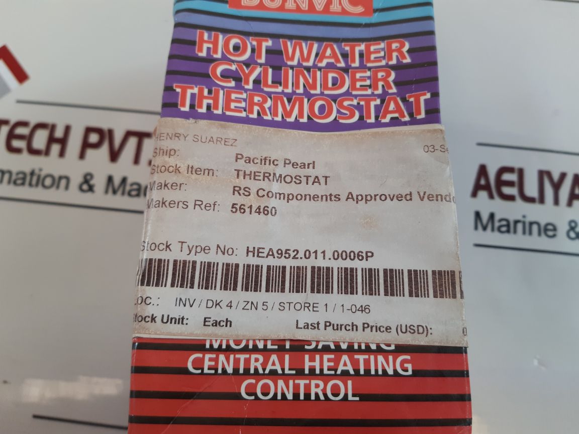 Sunvic Sa Hot Water Cylinder Thermostat
