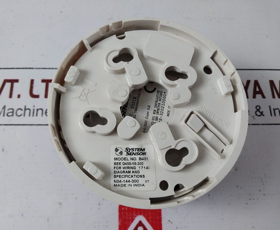 System Sensor 5351E Heat Detector With B401 Base