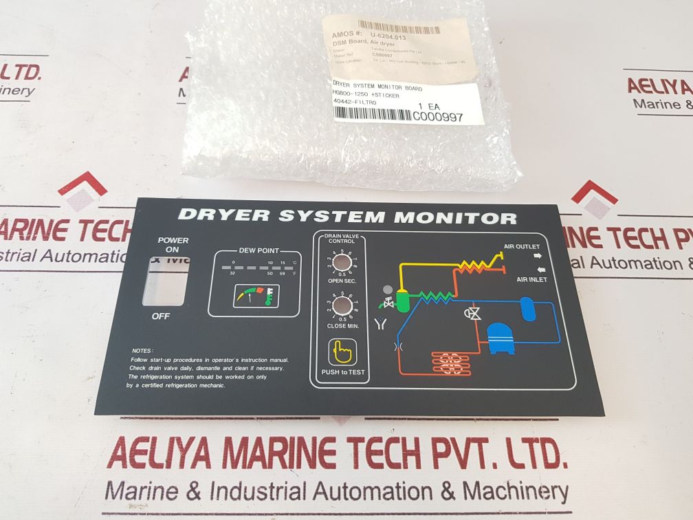Tanabe C000997 Dryer System Monitor Board Hg800-125