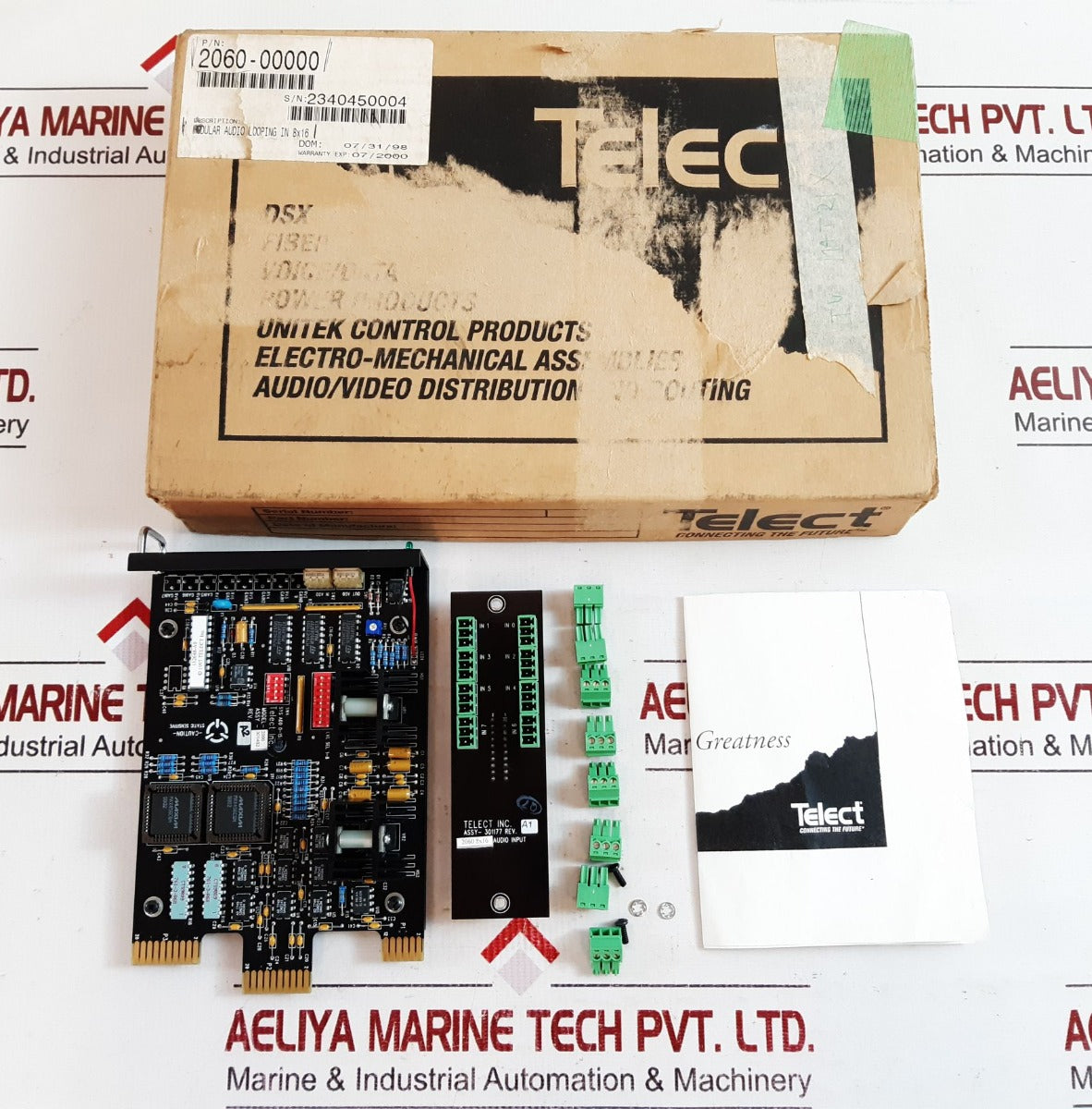 Telect 8005514567 Modular Audio Looping Pcb Card 2060-00000