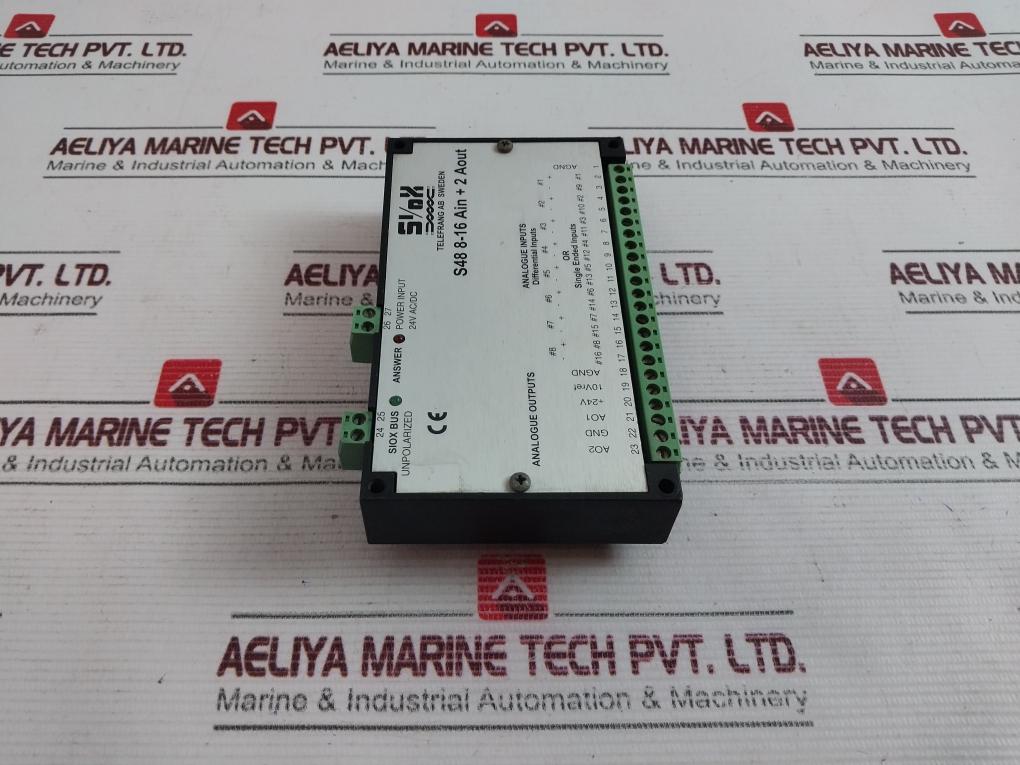 Telefrang S48 8-16 Ain + 2 Aout Analog Input Output Module 24V Ac/Dc