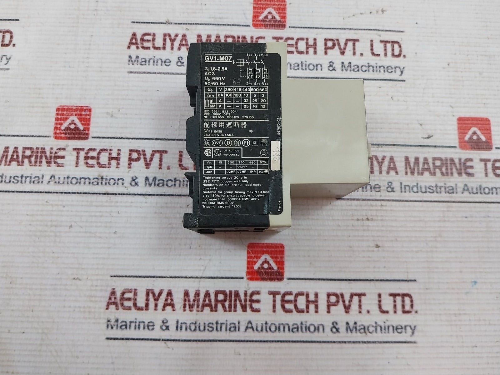 Telemecanique Gv1-m07 Motor Circuit Breaker 660V 50/60Hz