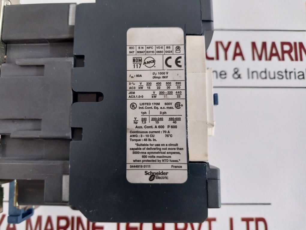 Telemecanique Lc1 D50 (Lc1 D5011) Contactor