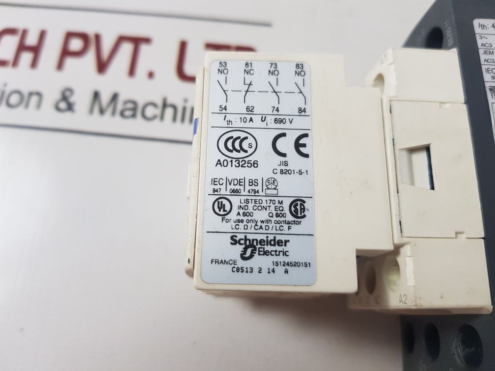 Telemecanique Lc1D25 Contactor With Ladn31 La1 Dn31 Contact Block