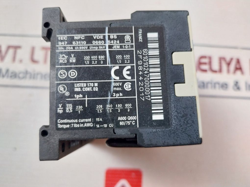 Telemecanique Lc2K0601B7 Contactor 60/75°C