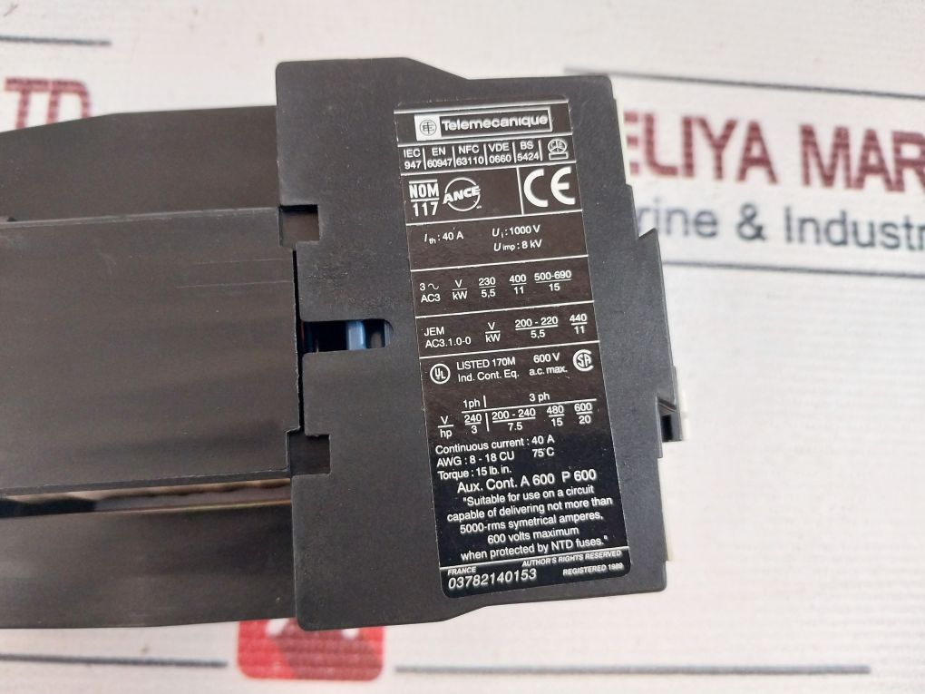 Telemecanique Lp1 D25004Bd Contactor 24V