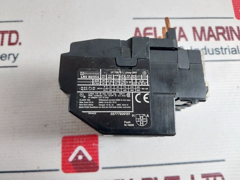 Telemecanique Lr2 D2353 Thermal Overload Relay 6Kv