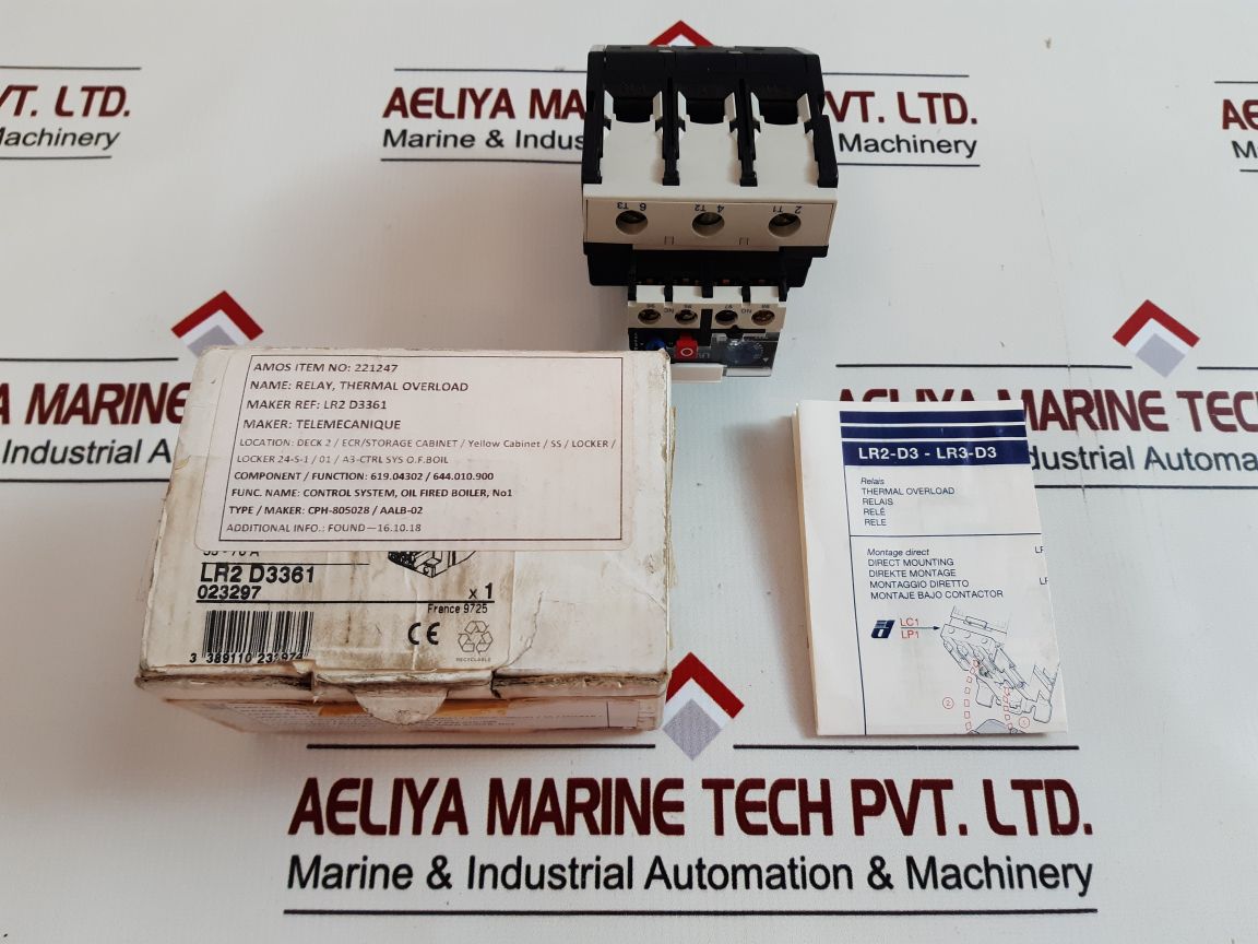 Telemecanique Lr2 D3361 Thermal Overload Relay