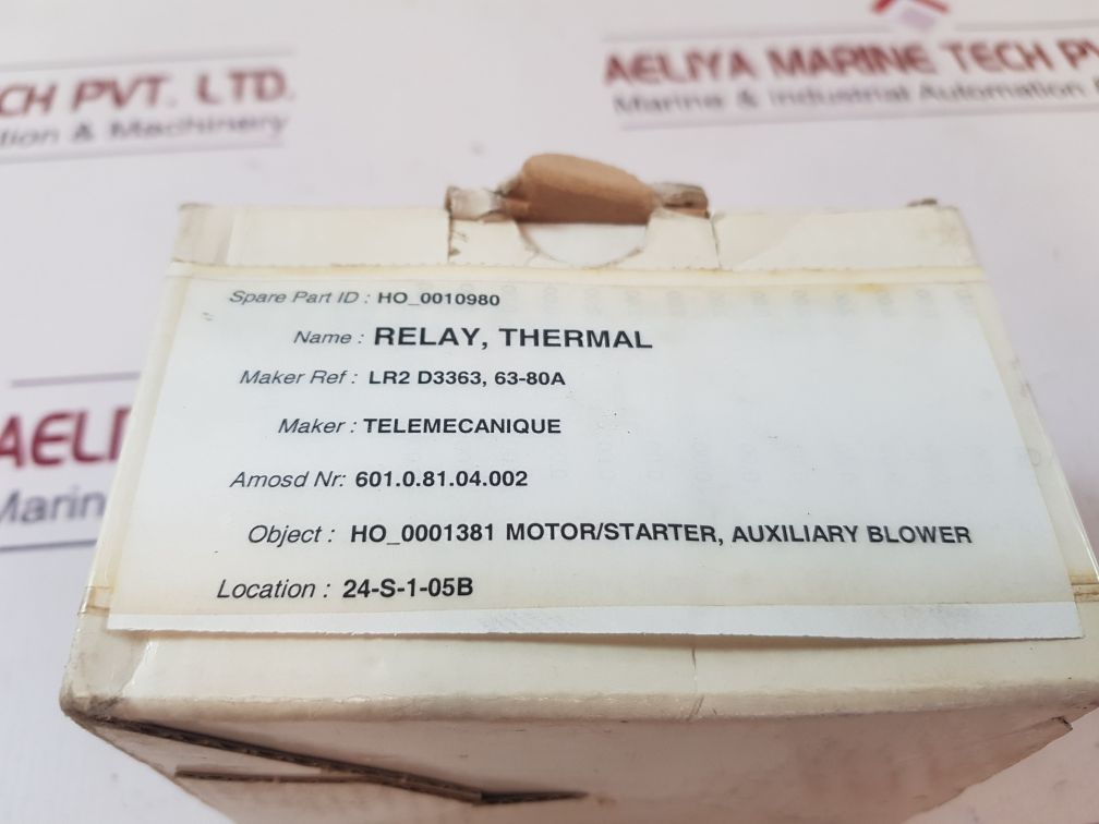 Telemecanique Lr2 D3363 Thermal Overload Relay