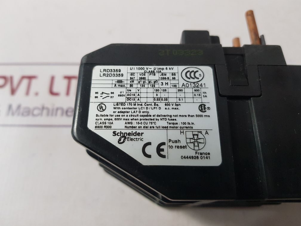 Telemecanique/Schneider Electric Lr2D3359 Overload Relay