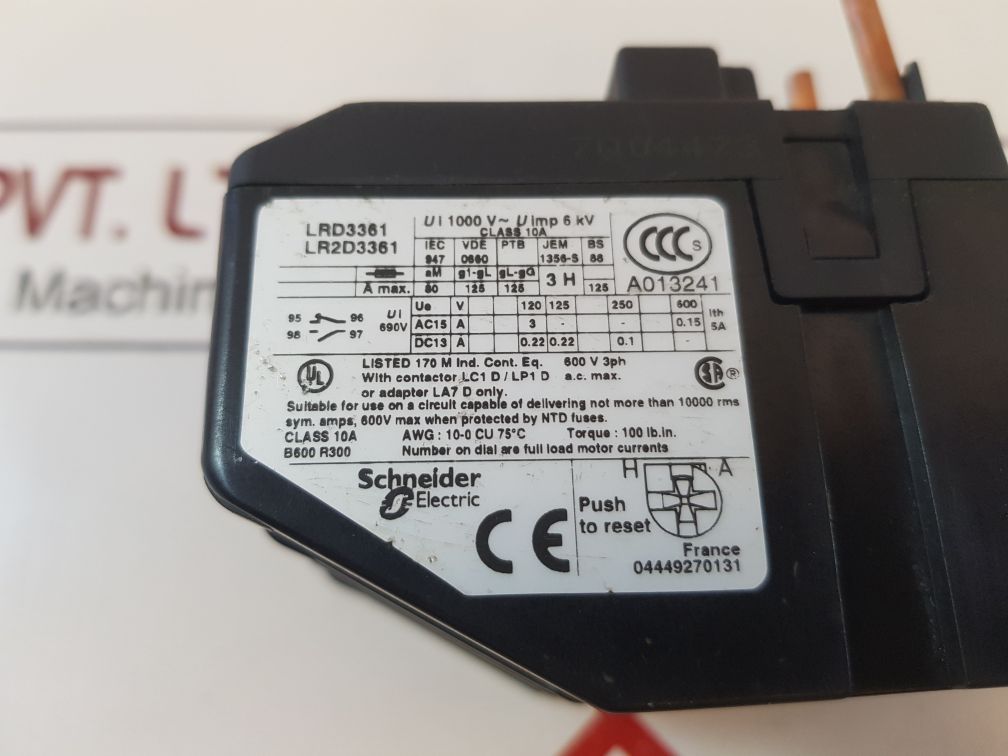 Telemecanique Lr2D3361 Thermal Overload Relay