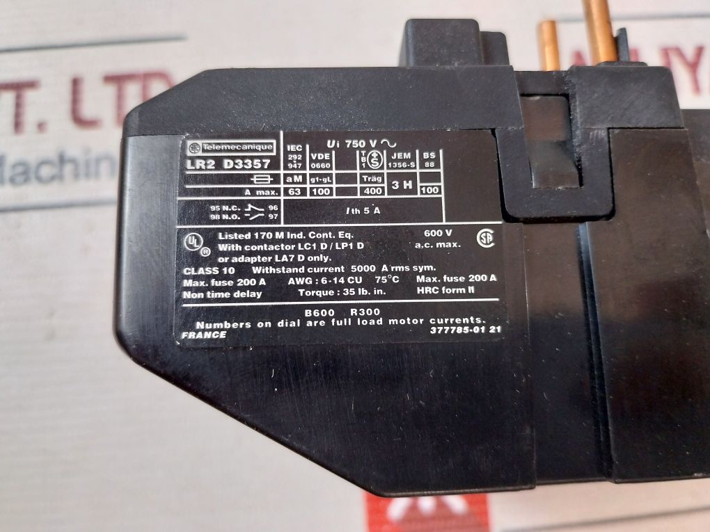 Telemecanique Lr2D33 Thermal Overload Relay Lr2 D3357