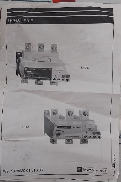Telemecanique Lr9 F 5367 Thermal Overload Relay 60A-100A 50-60 Hz