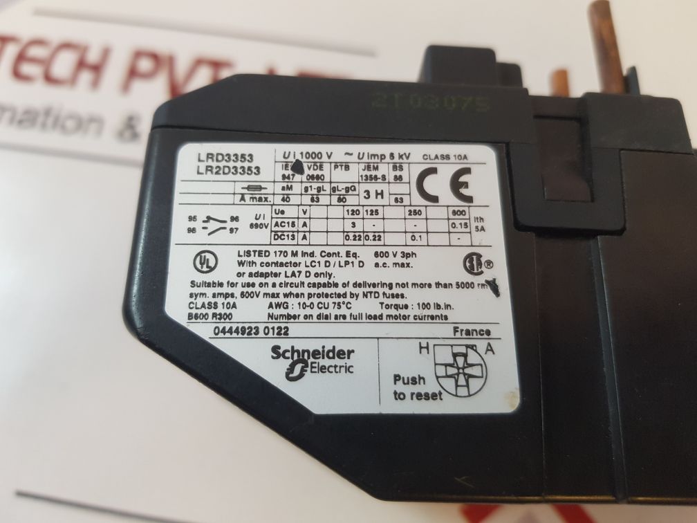 Telemecanique Lrd33 Thermal Overload Relay