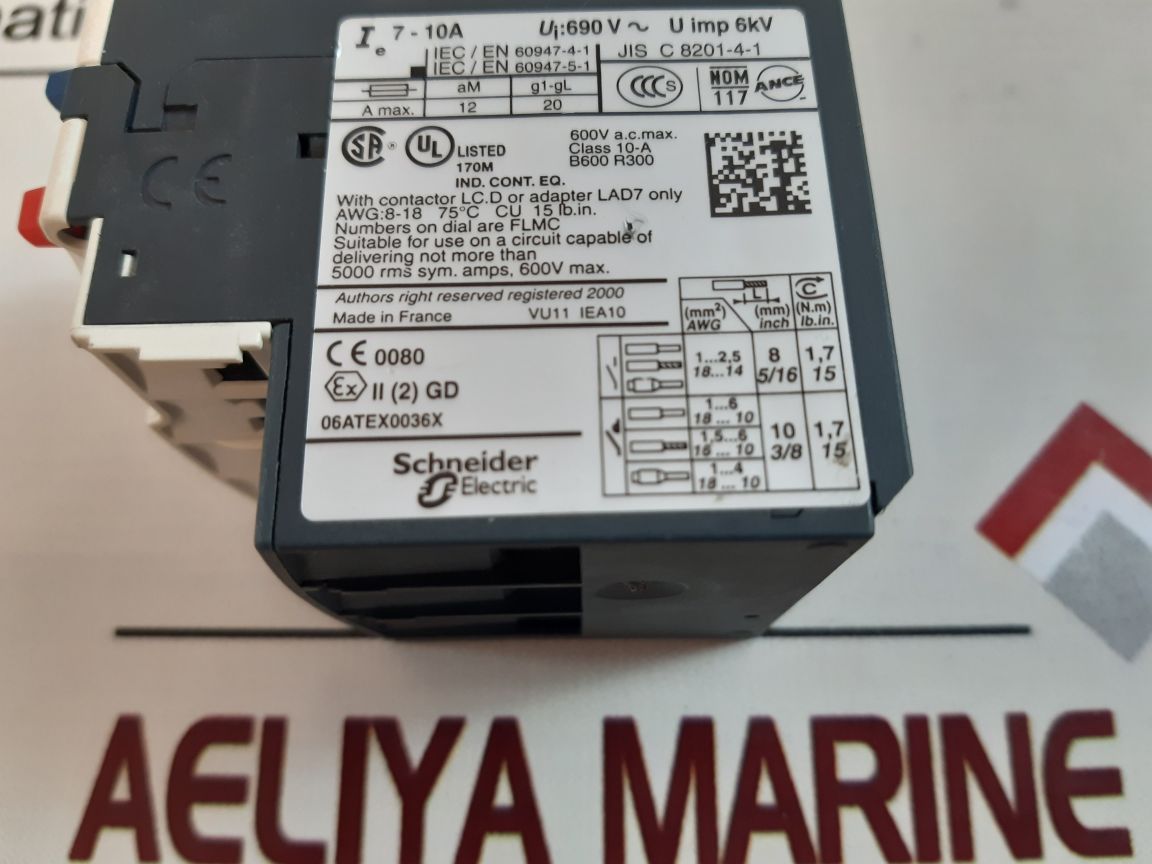 Telemecanique/schneider lrd 14 overload relay 690v
