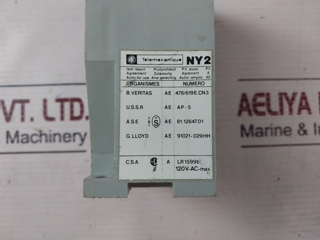 Telemecanique Ny2 B11 Safety Barrier Relay 120V Ac