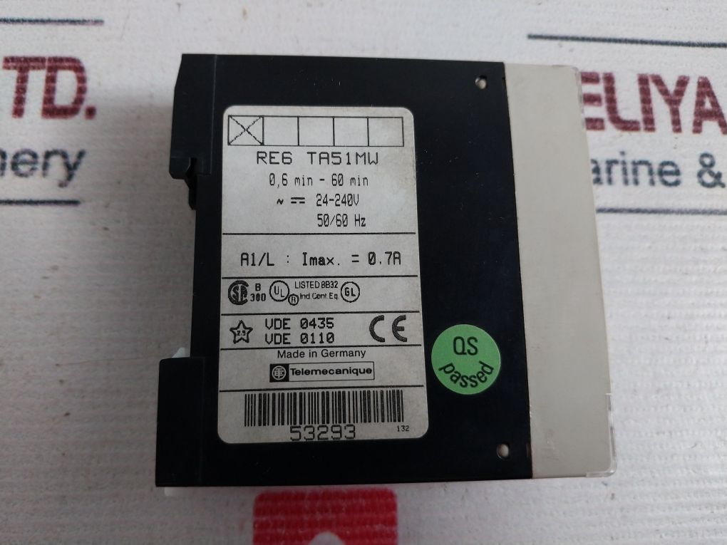 Telemecanique Re6 Ta51 Mw Time Delay Relay