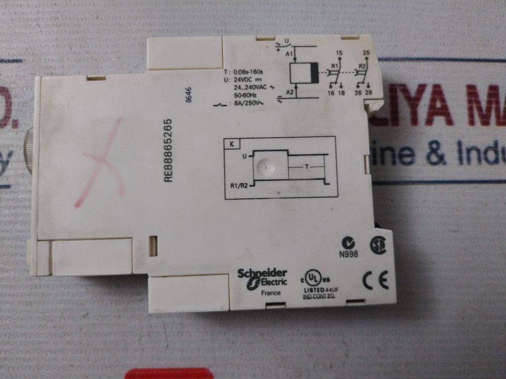 Telemecanique Re88865265 Off Delay Timer 0.08S-160S