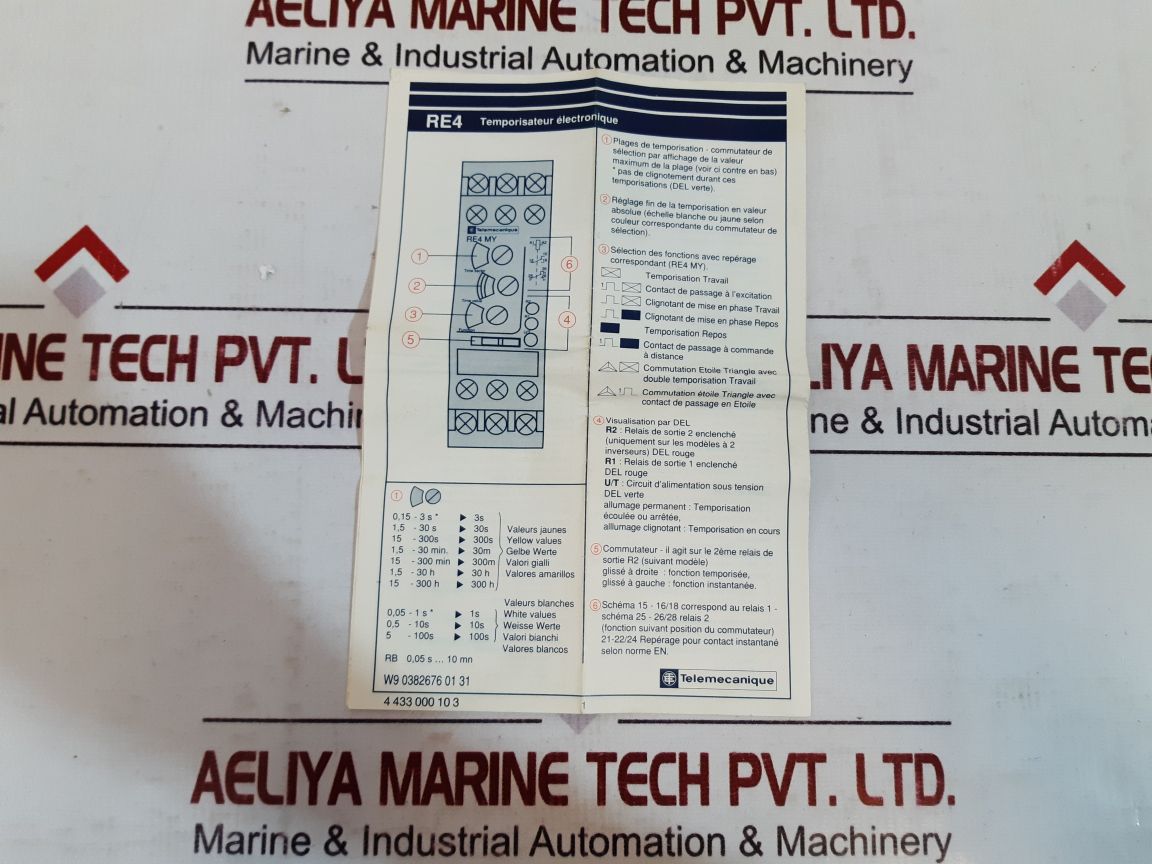 Telemecanique Re 4 Tl Electronic Timer Re 4 Tl11Bu