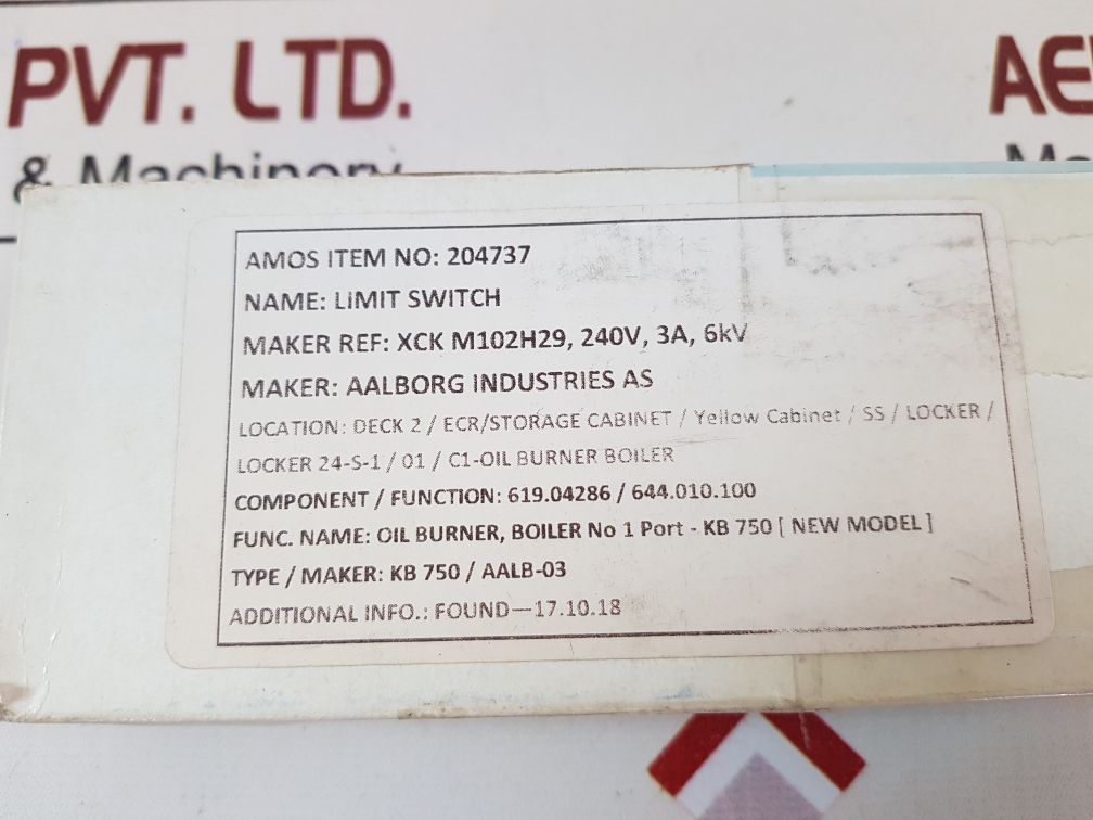 Telemecanique Xck M102H29 Limit Switch Xck-m